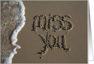 miss you - beach & sand card