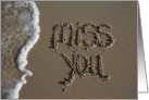 miss you - beach & sand card