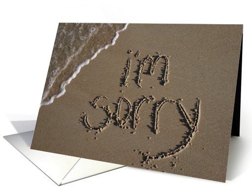 I'm sorry - beach & sand card (481557)