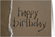 happy birthday - beach & sand card