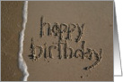 happy birthday - beach & sand card