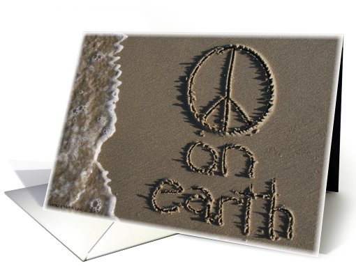 Peace On Earth - beach & sand card (482571)