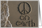 Peace On Earth - beach & sand card
