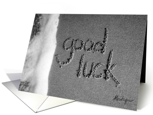 good luck - beach & sand card (482584)