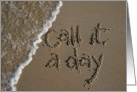 call it a day - retirement beach card