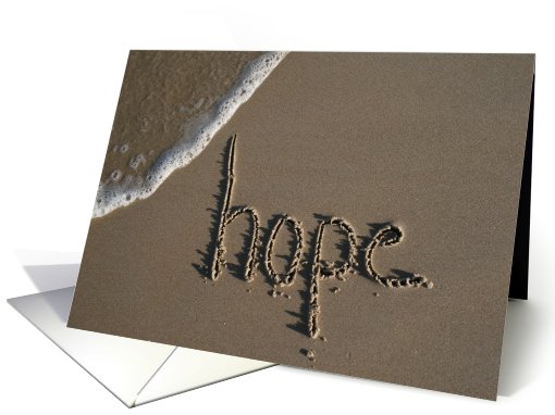 hope stay strong  - sand & beach card (490171)