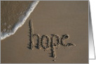 hope stay strong - sand & beach card