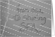 Veterans Day Writing in Sand from sea to shining sea card