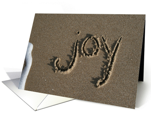 joy to the world - beach & sand card (878244)