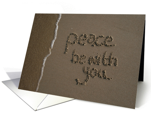 Beach Sympathy - peace be with you card (884090)