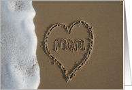 mom... written in sand card
