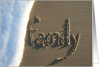 family... written in sand card