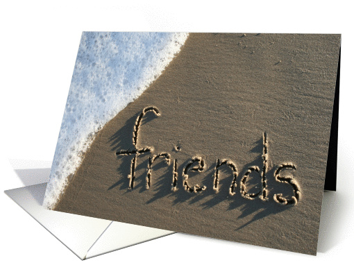 friends... written in sand card (930561)