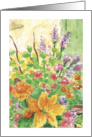 Floral greetings in watercolor card