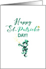 Happy St. Patrick’s day, Green Typography for Anyone card