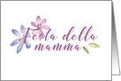 Festa della Mamma, Typography and Floral llustrations for Mother’s Day card