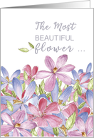 From All of Us on Mother’s Day, Mom - The Most BEAUTIFUL Flower in the Garden card