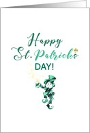 Happy St. Patrick’s day, Green Typography for Anyone card