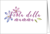 Festa della Mamma, Typography and Floral llustrations for Mother’s Day card