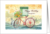 country bicycle, happy birthday card