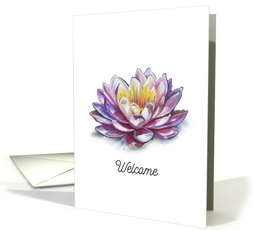 Welcome Waterlily in a White Background card (1646804)