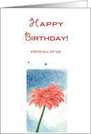 Happy Birthday, from all of us card