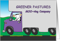 Moving Announcement - Greener Pastures card