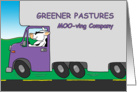 Moving Announcement - Greener Pastures card