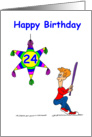 24th Birthday - Hitting 24 card