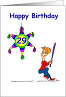 29th Birthday - Hitting 29 card