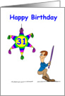31st Birthday - Hitting 31 card