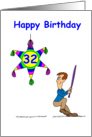 32nd Birthday - Hitting 32 card