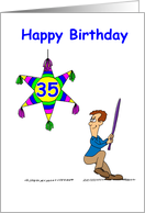 35th Birthday - Hitting 35 card