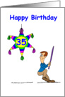 35th Birthday - Hitting 35 card