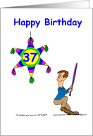 37th Birthday - Hitting 37 card