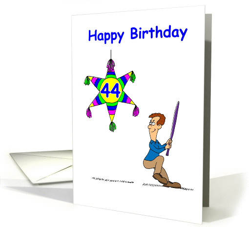 44th Birthday - Hitting 44 card (106558)