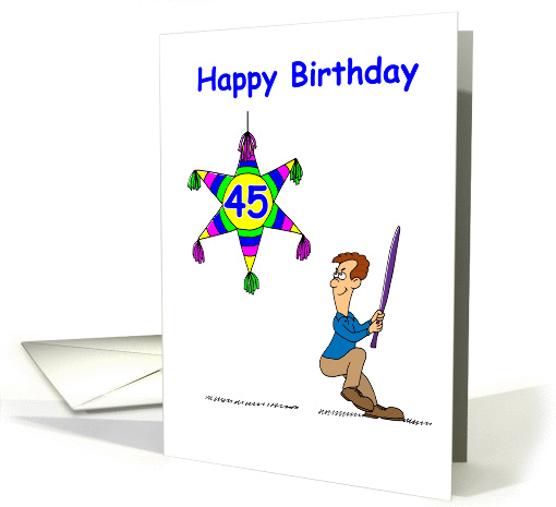 45th Birthday - Hitting 45 card (106560)