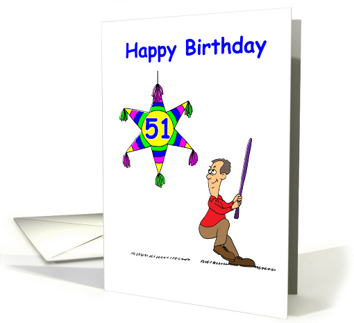 51st Birthday - Hitting 51 card (106867)