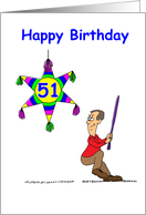 51st Birthday - Hitting 51 card