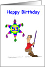 53rd Birthday - Hitting 53 card