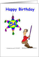 54th Birthday - Hitting 54 card