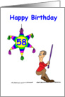 58th Birthday - Hitting 58 card