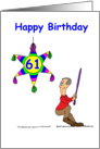 61st Birthday - Hitting 61 card