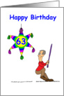 63rd Birthday - Hitting 63 card