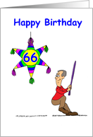66th Birthday - Hitting 66 card