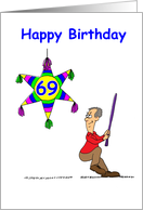 69th Birthday - Hitting 69 card