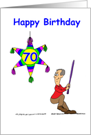 70th Birthday - Hitting 70 card