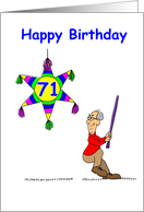 71st Birthday - Hitting 71 card