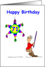 71st Birthday - Hitting 71 card