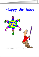 72nd Birthday - Hitting 72 card